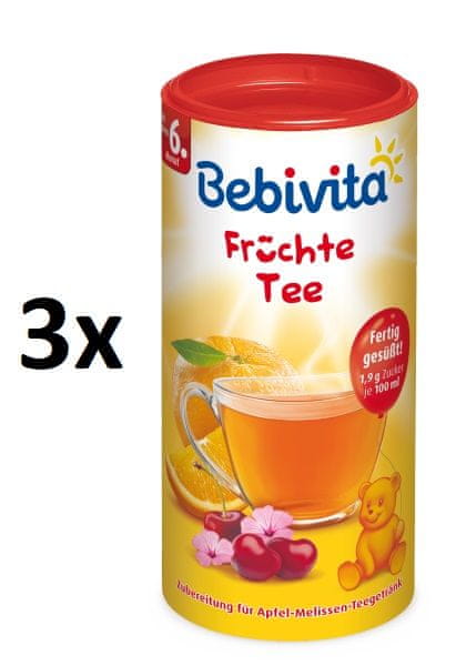 Bebivita Ovocný čaj-instantný, 3 × 200g